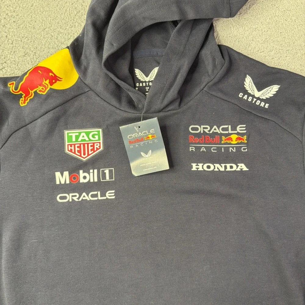 Castore Red Bull Racing F1 Hoodie Men's Sz XL dark blueOracle Honda New WT